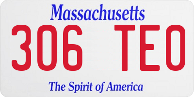 MA license plate 306TE0