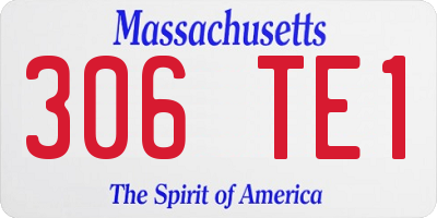 MA license plate 306TE1