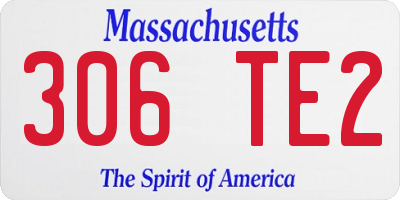 MA license plate 306TE2