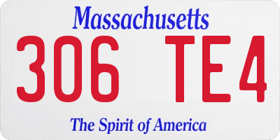 MA license plate 306TE4