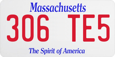 MA license plate 306TE5
