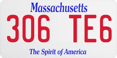 MA license plate 306TE6