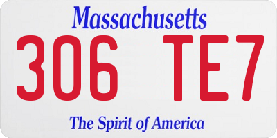 MA license plate 306TE7