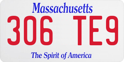MA license plate 306TE9