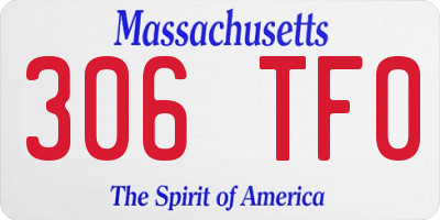 MA license plate 306TF0