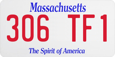MA license plate 306TF1
