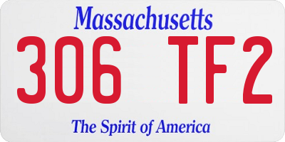 MA license plate 306TF2