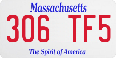 MA license plate 306TF5