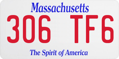 MA license plate 306TF6