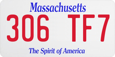 MA license plate 306TF7