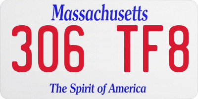 MA license plate 306TF8