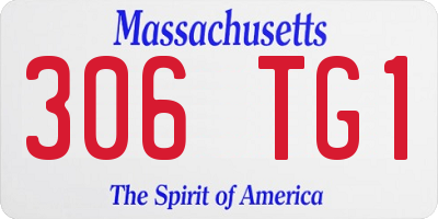 MA license plate 306TG1