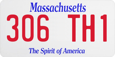 MA license plate 306TH1