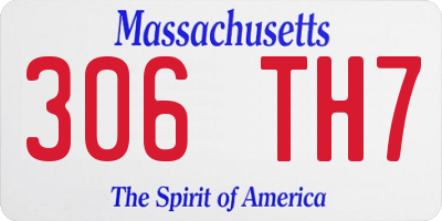MA license plate 306TH7