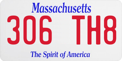 MA license plate 306TH8
