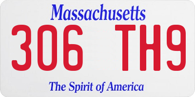 MA license plate 306TH9