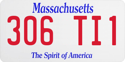 MA license plate 306TI1