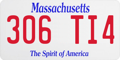 MA license plate 306TI4