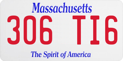 MA license plate 306TI6