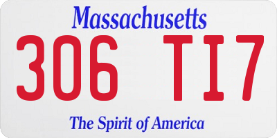 MA license plate 306TI7