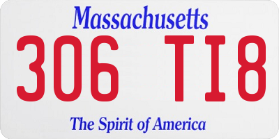 MA license plate 306TI8