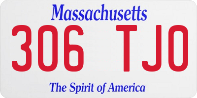 MA license plate 306TJ0