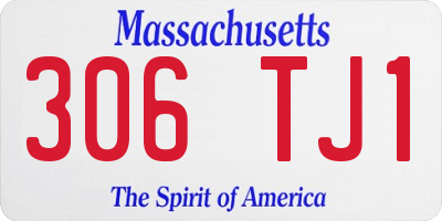 MA license plate 306TJ1