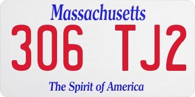 MA license plate 306TJ2