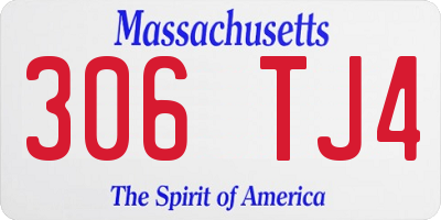MA license plate 306TJ4