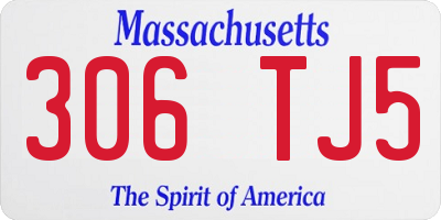 MA license plate 306TJ5