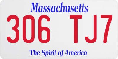 MA license plate 306TJ7