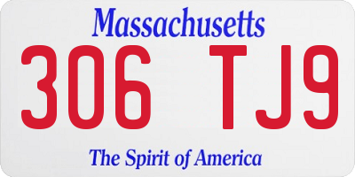 MA license plate 306TJ9