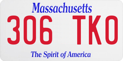 MA license plate 306TK0