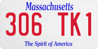 MA license plate 306TK1