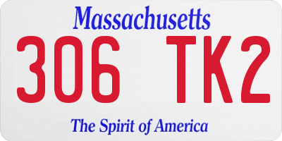 MA license plate 306TK2