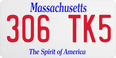 MA license plate 306TK5