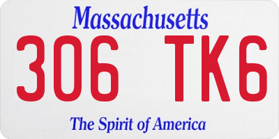 MA license plate 306TK6