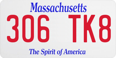 MA license plate 306TK8