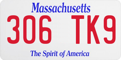 MA license plate 306TK9