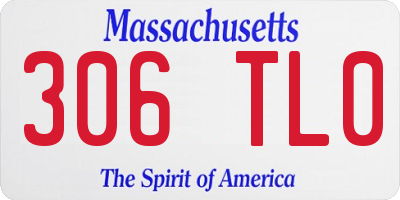 MA license plate 306TL0