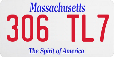 MA license plate 306TL7
