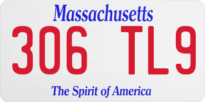 MA license plate 306TL9