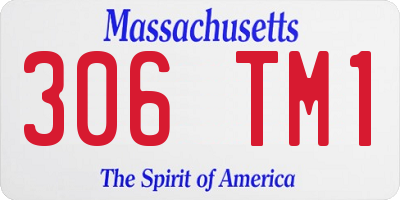 MA license plate 306TM1