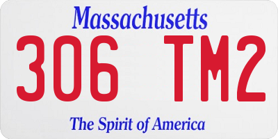 MA license plate 306TM2