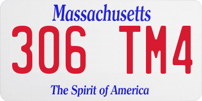 MA license plate 306TM4