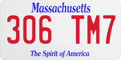 MA license plate 306TM7