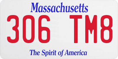 MA license plate 306TM8