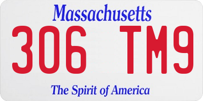 MA license plate 306TM9