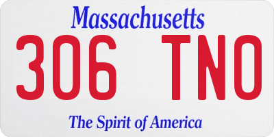 MA license plate 306TN0