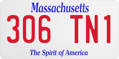 MA license plate 306TN1